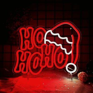 Christmas HOHOHO Neon Sign  Led Candy Dimmable Light Up Sign for Party Kids